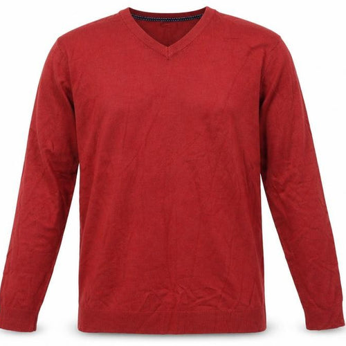 M&Co Mens Red  Knit Pullover Jumper Size L