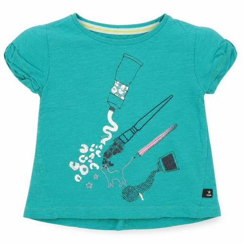 Fearne Girls Blue  Jersey Basic T-Shirt Size 12-18 Months  - Make up