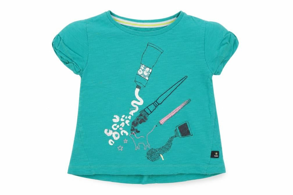 Fearne Girls Blue  Jersey Basic T-Shirt Size 12-18 Months  - Make up