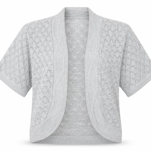Classic Womens Grey  Knit Cardigan Jumper Size S
