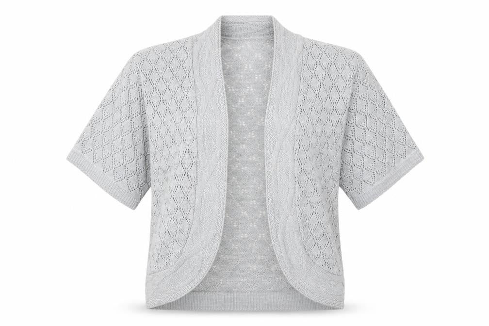 Classic Womens Grey  Knit Cardigan Jumper Size S