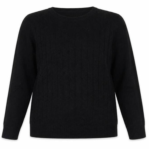White Stag Womens Black  Knit Pullover Jumper Size L
