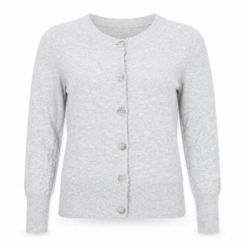 Carla F Womens Grey  Knit Cardigan Jumper Size S