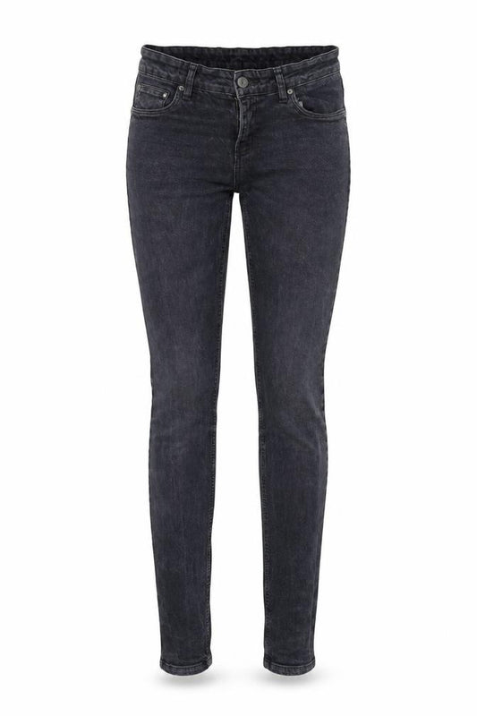 Front view of Saint Tropez women’s grey skinny jeans, size UK 8, 30-inch leg