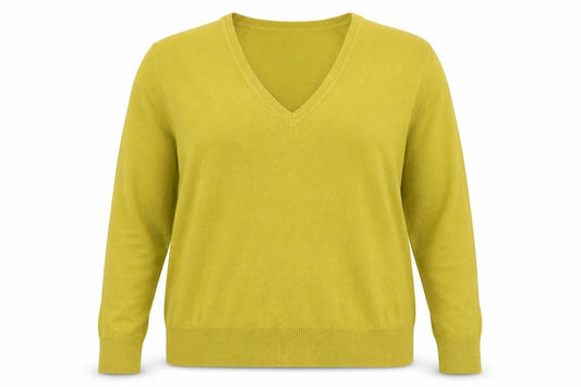 Front view of Atmosphere women’s green jumper, size UK 16