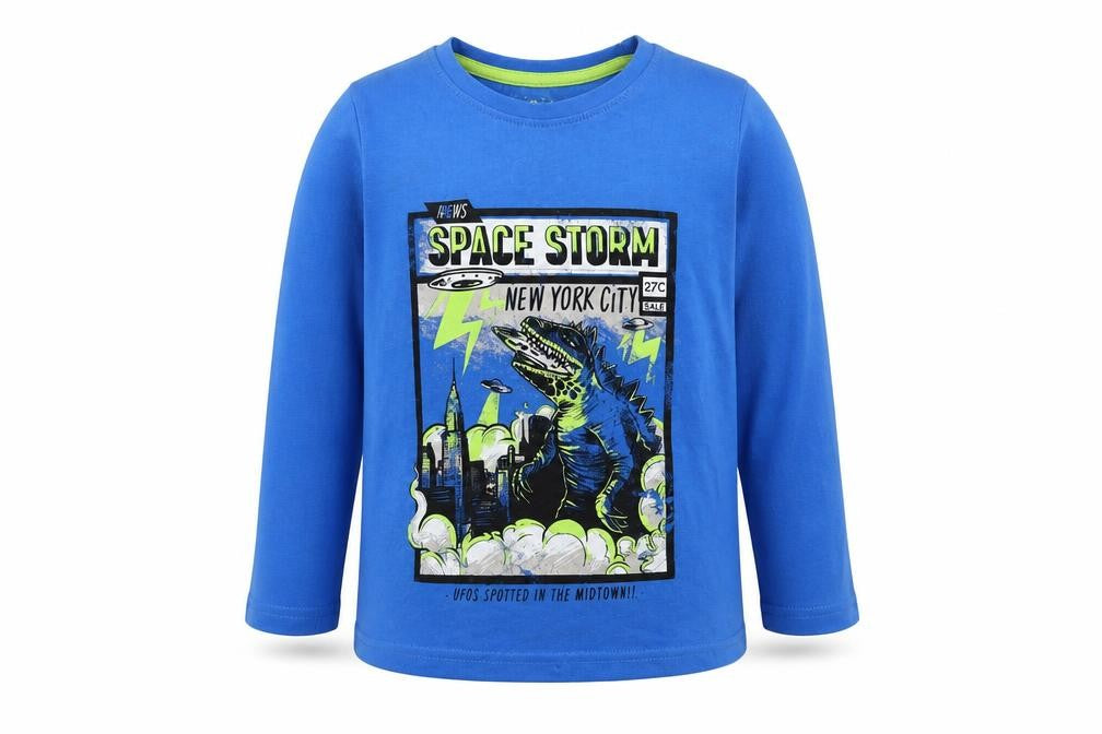 Rebel Boys Blue   Basic T-Shirt Size 4-5 Years  - Space Storm