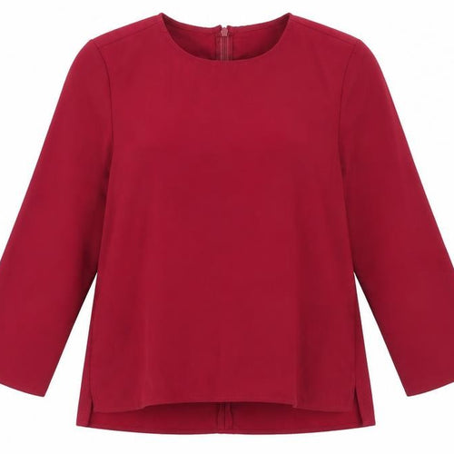 Topshop Womens Red   Basic Blouse Size 8