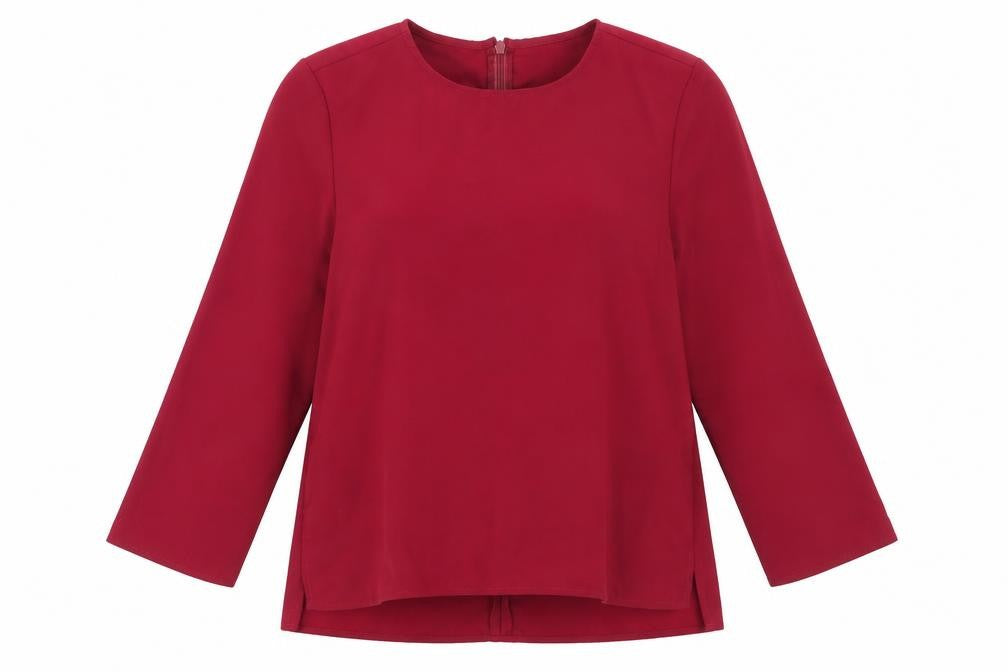 Topshop Womens Red   Basic Blouse Size 8