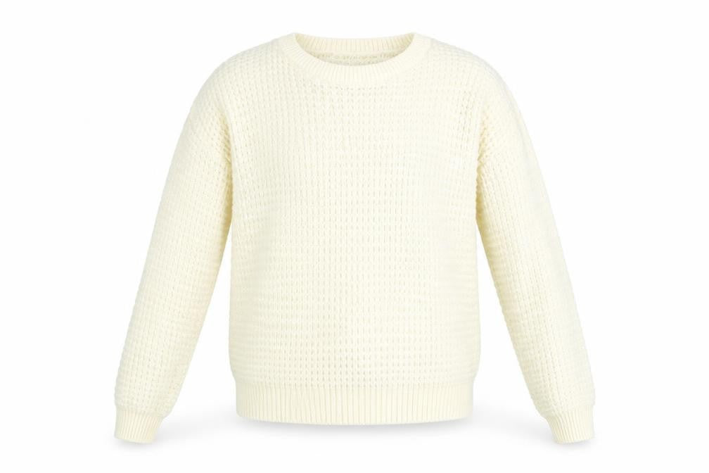 Front view of PRETTYLITTLETHING women’s ivory jumper, size M