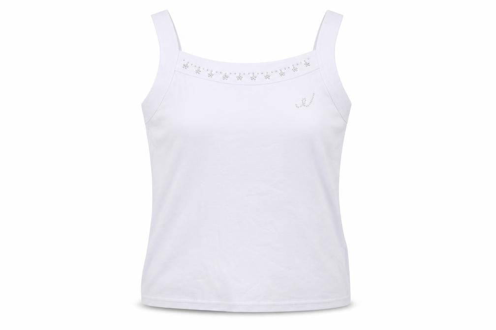 Guodil Womens White   Basic Tank Size XL