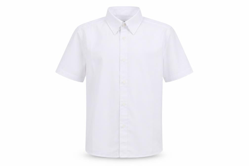 M&S Boys White   Basic Button-Up Size 7-8 Years