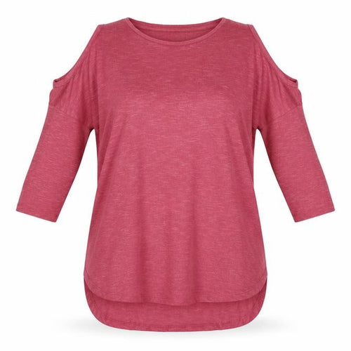 Papaya Womens Pink  Knit Pullover Jumper Size S  - cold shoudlers
