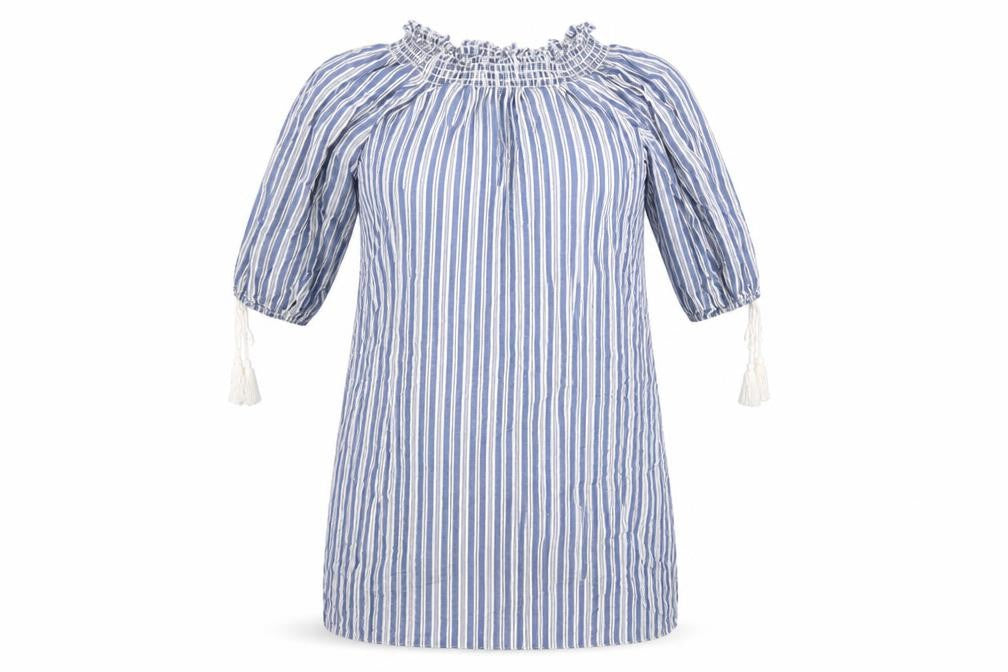 Max Studio Womens Blue Striped  Shift  Size S