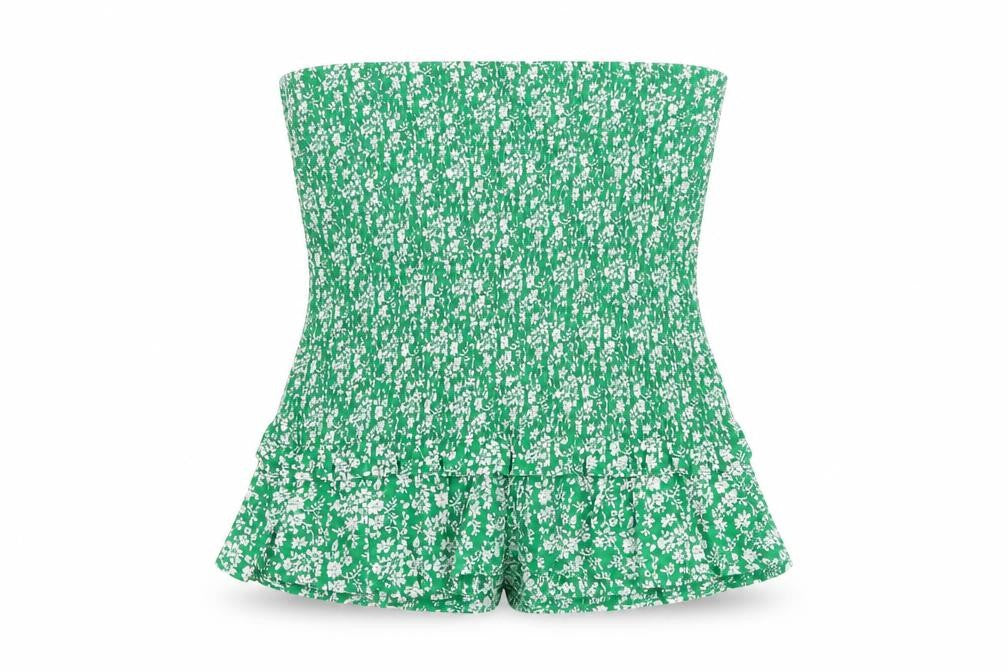 who i am Womens Green Floral  Mom Shorts Size 12
