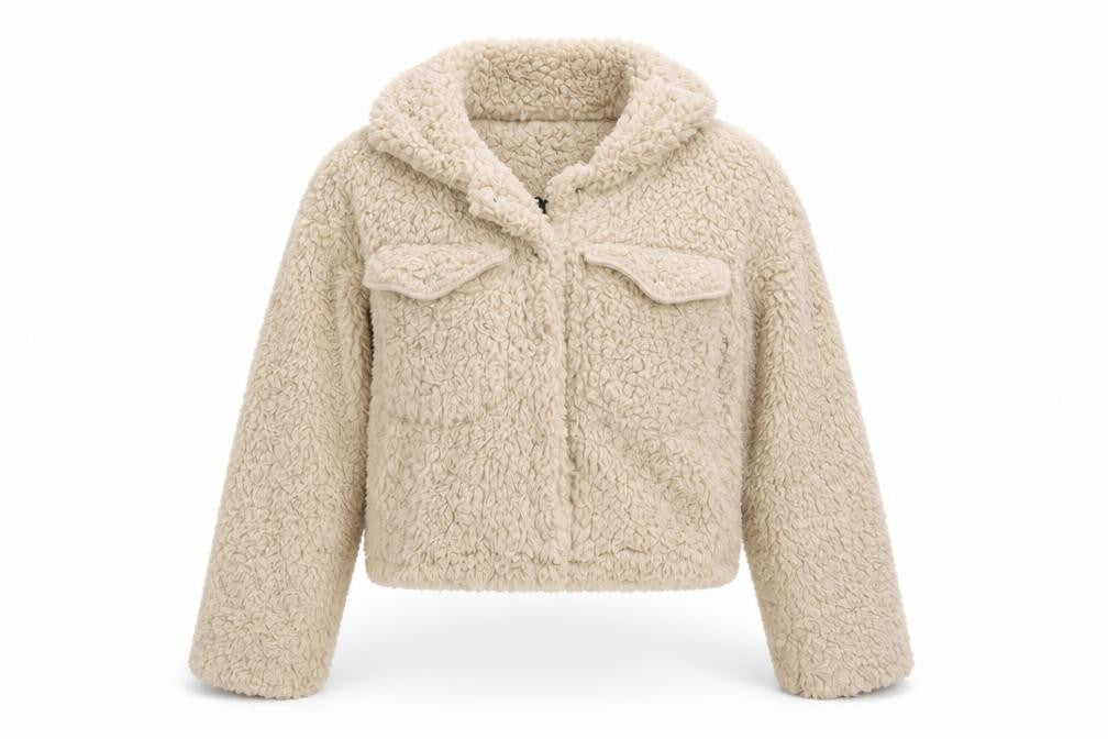 Rising Womens Beige  Fleece Jacket  Size M