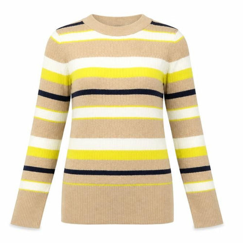 Marks and Spencer Womens Beige Striped  Pullover Jumper Size 6