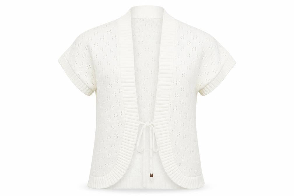 Pyari Womens White   Cardigan Jumper Size S
