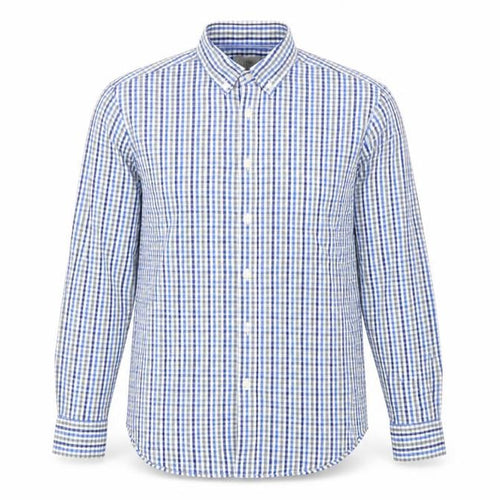Marks and Spencer Mens Blue Check   Button-Up Size S