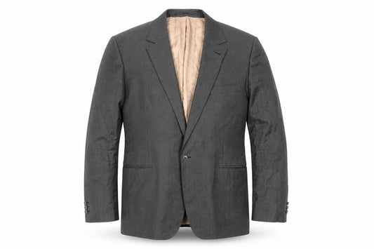 Front view of Emanuel Ungaro men’s grey jacket suit jacket, size 40