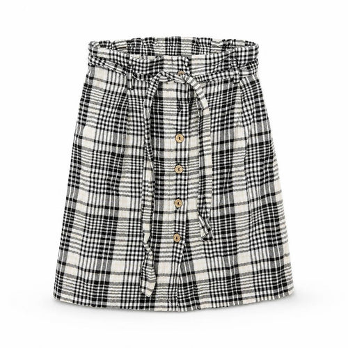Newlook Womens White Check  A-Line Skirt Size 8