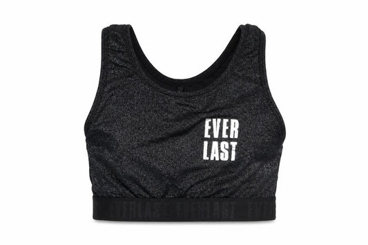 Front view of Ever last girls’ black cropped tank, size 7-8, years