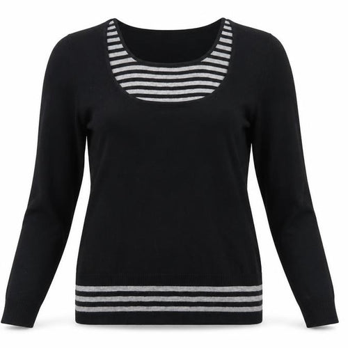 shine fashion Womens Black   Pullover Jumper Size M