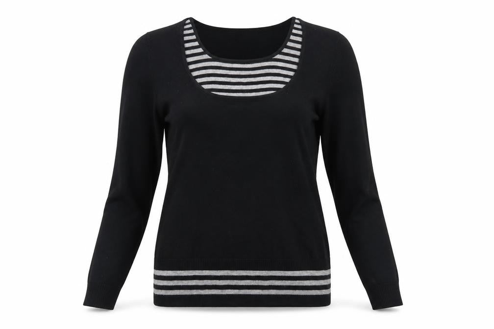 shine fashion Womens Black   Pullover Jumper Size M