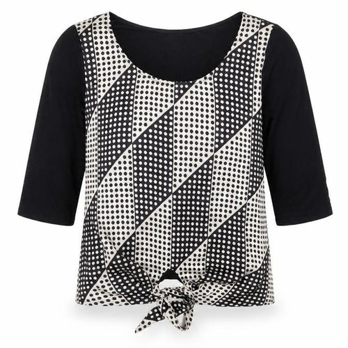 Wallis Womens Black Geometric  Basic Blouse Size S