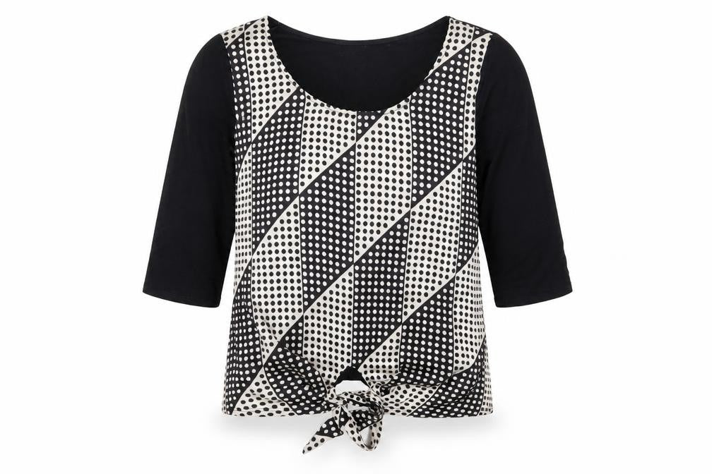Wallis Womens Black Geometric  Basic Blouse Size S