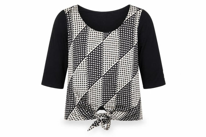 Wallis Womens Black Geometric Basic Blouse Size S