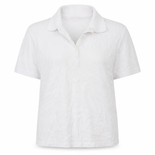 EWM Womens White   Basic Polo Size S