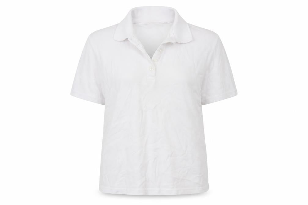 EWM Womens White   Basic Polo Size S