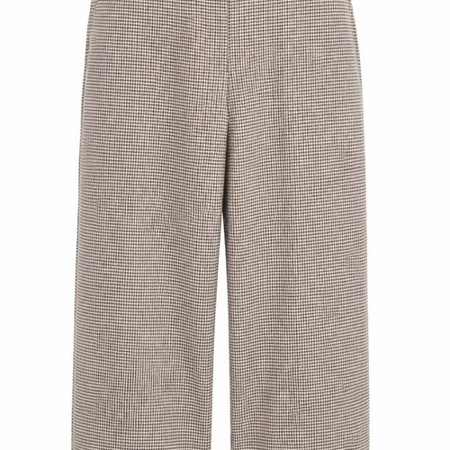 Marks and Spencer Womens Brown Houndstooth  Trousers  Size 14 L29 in