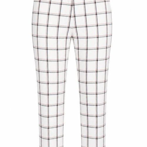 Stradavarius Womens White Check  Sweatpants Trousers Size 10 L25 in