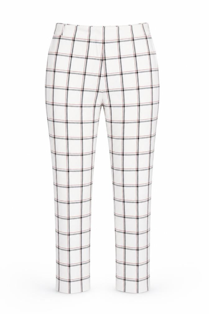 Stradavarius Womens White Check  Sweatpants Trousers Size 10 L25 in