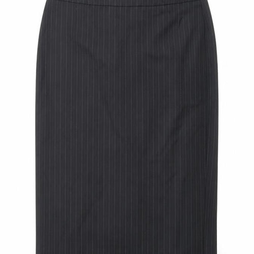 Espirit Womens Black Striped  A-Line Skirt Size 12