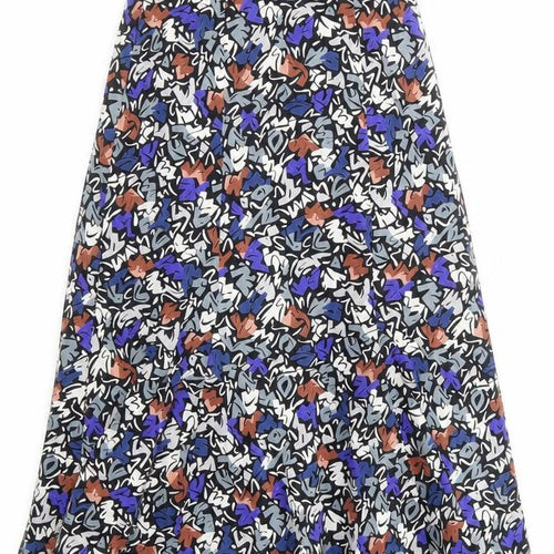 Preworn Womens Multicoloured Geometric  A-Line Skirt Size 30 in