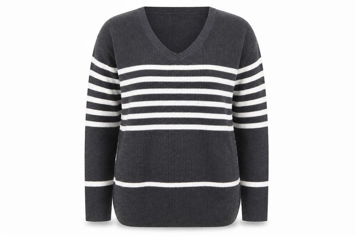 Gap Womens Grey Striped Knit Pullover Jumper Size M