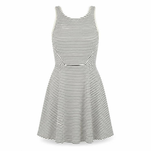Divided Womens White Striped  Fit & Flare  Size 8
