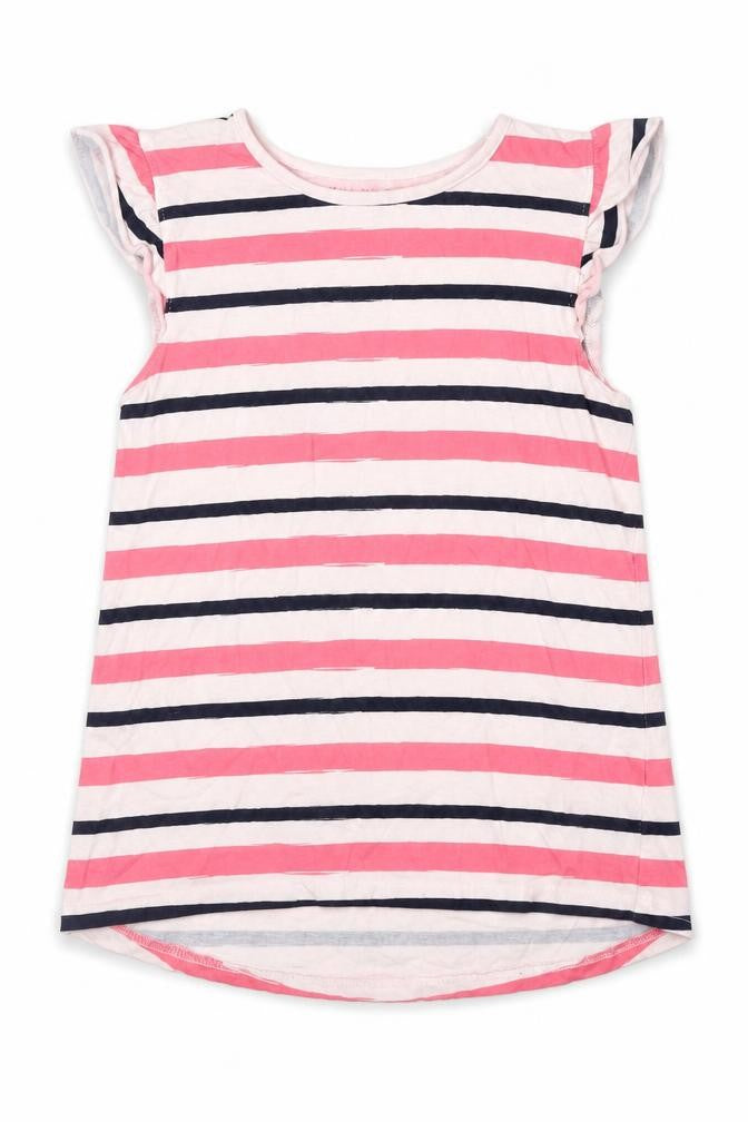 Nutmeg Girls Pink Striped Tunic T-Shirt Size 10 Years