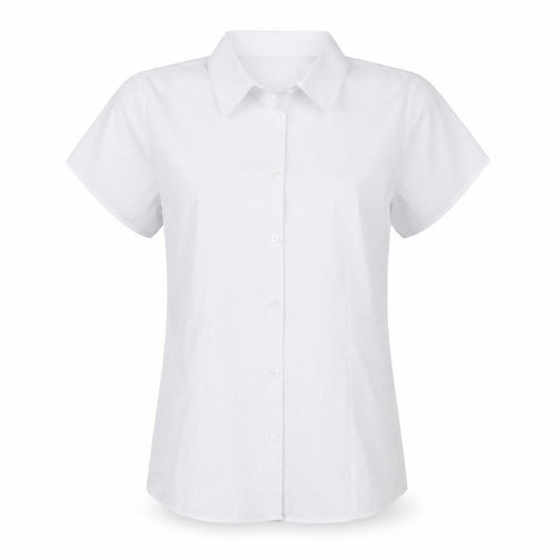 M&S Girls White   Basic Button-Up Size S
