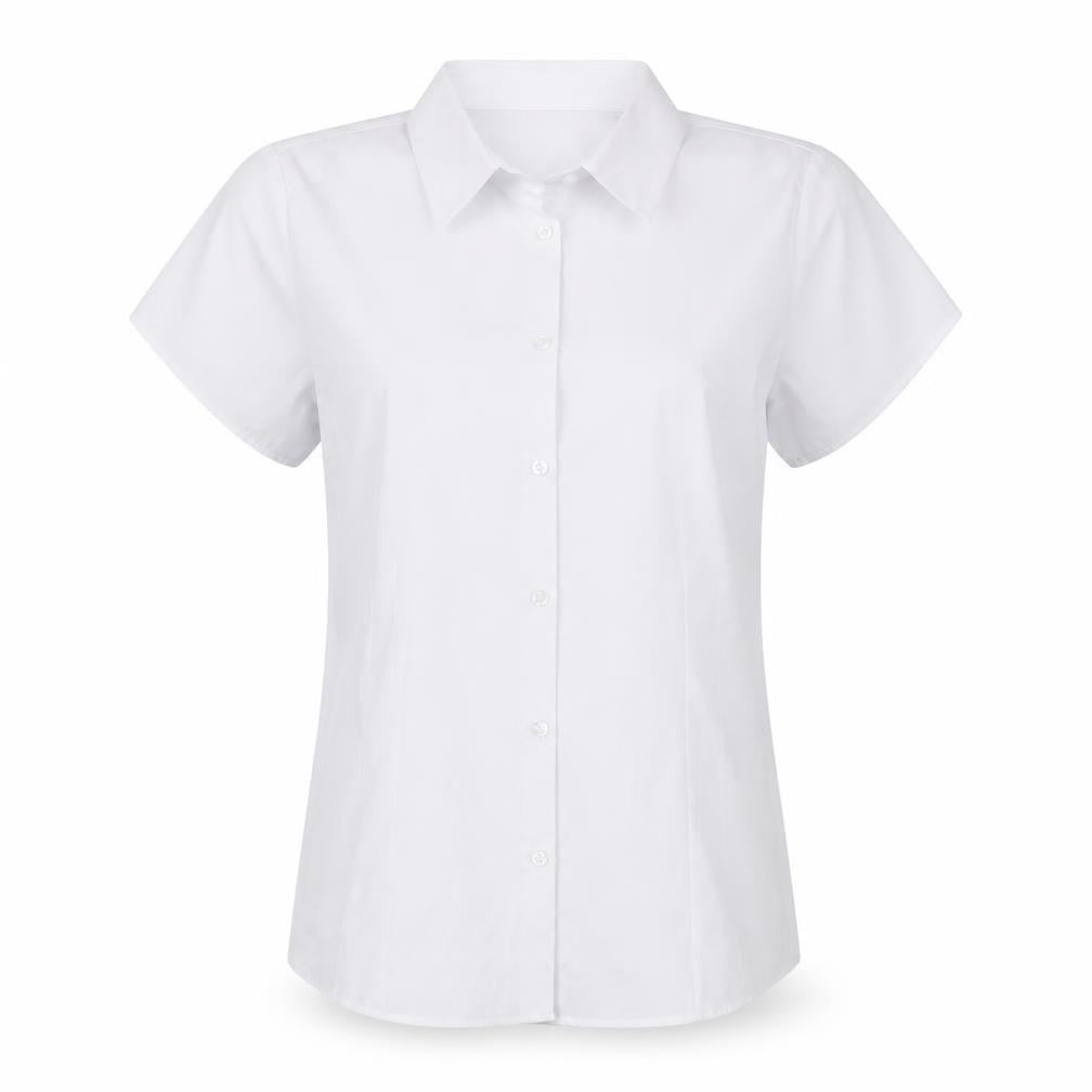 M&S Girls White   Basic Button-Up Size S