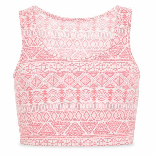 New Look Girls Pink Geometric  Cropped T-Shirt Size 14-15 Years