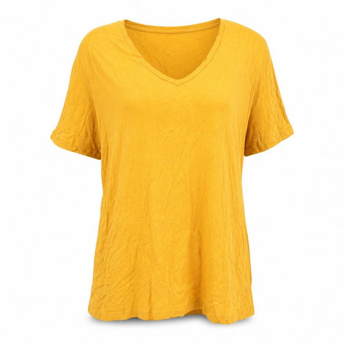 Shop 1One Womens Yellow  Jersey Basic T-Shirt Size 14