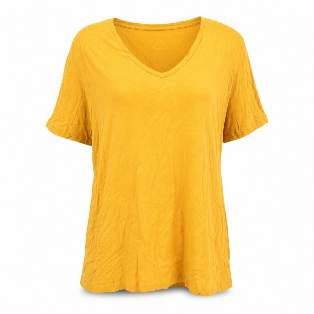 Shop 1One Womens Yellow  Jersey Basic T-Shirt Size 14