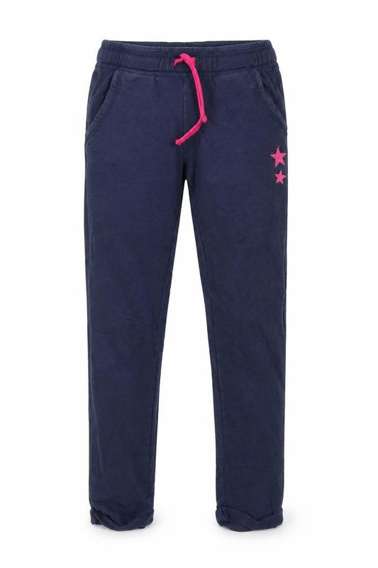 Front view of United Colors of Benetton girls’ blue jogger trousers, size M