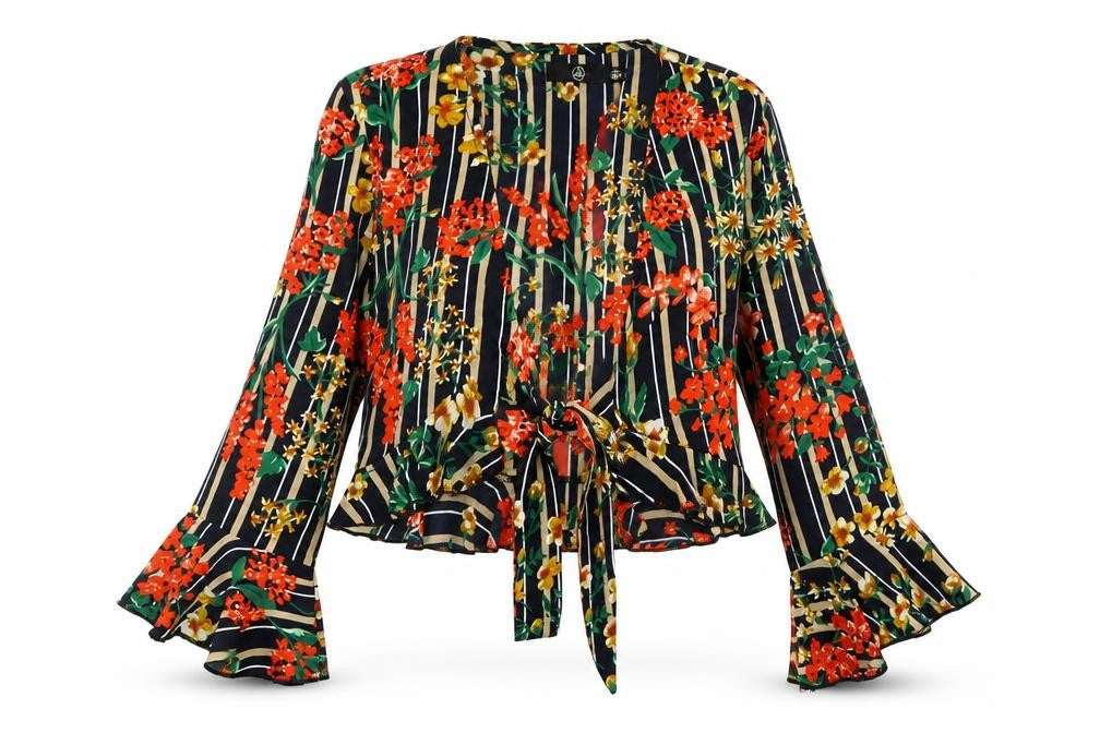 Missguided Womens Red Floral  Cardigan Jumper Size 6