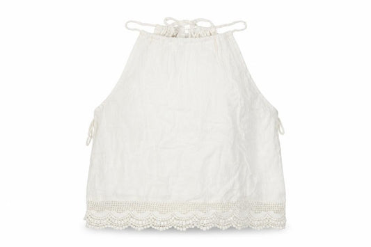 Front view of Parisian Collection women’s white camisole blouse, size L