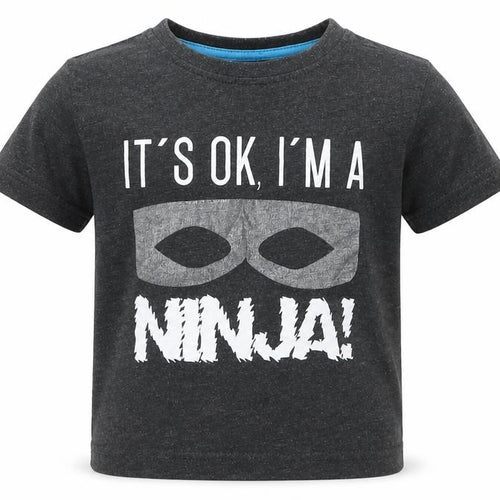 Urban Rascals Boys Grey   Basic T-Shirt Size 3 Years  - Ninja