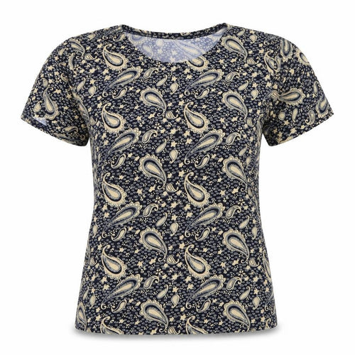 Yue sheng Womens Blue   Basic T-Shirt Size M